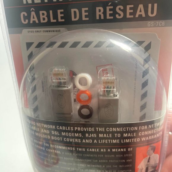 Geek Squad CAT-6 RJ-45 LAN Connectors Ethernet Network Cord Cable - Picture 4 of 6